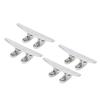 4pcs 4in Boat Tie Down Cleat 316 Stainless Steel Polished Dock Cleat Deck Rope for Speedboat Yacht