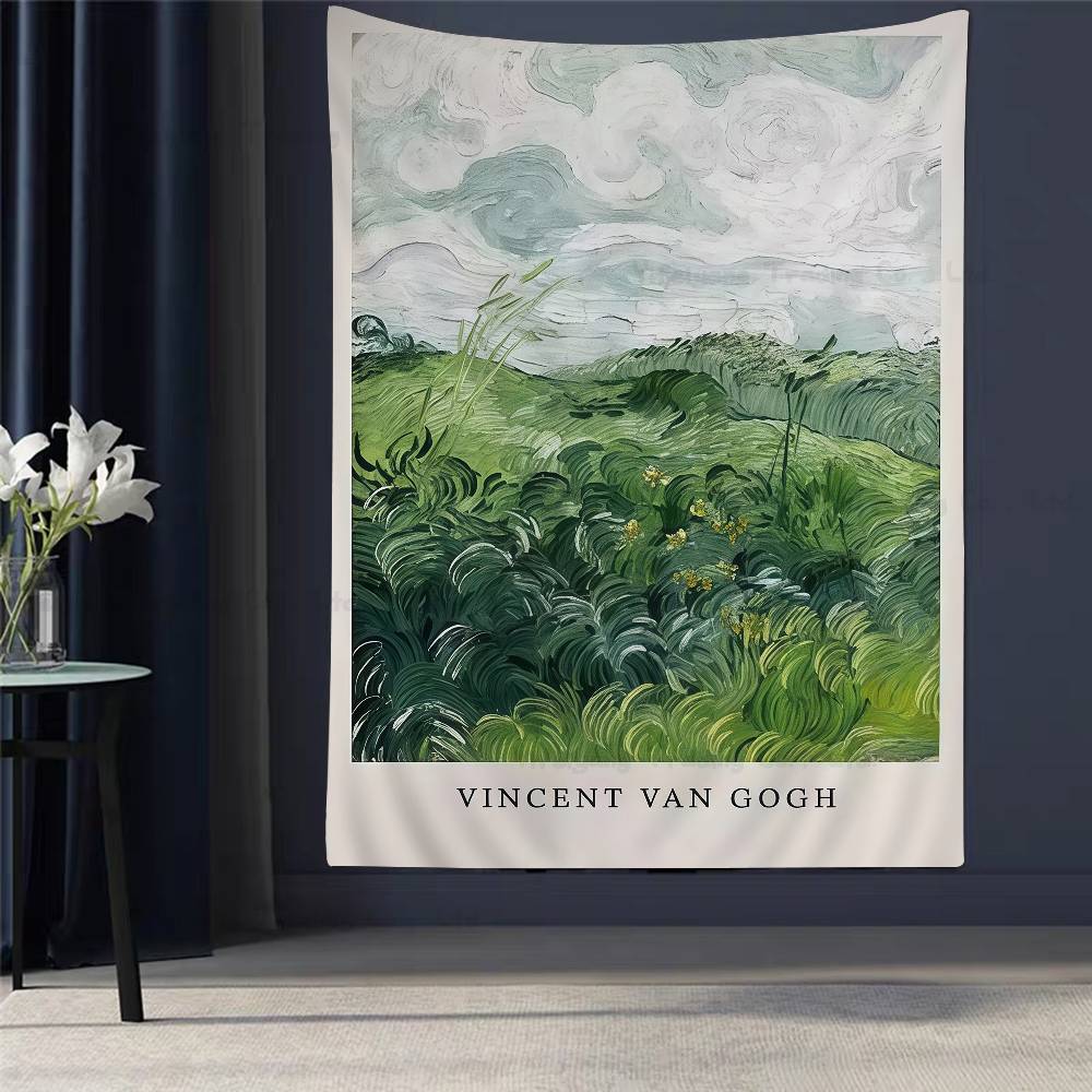 Vincent Van Gogh Great Work DIY Wall Tapestry Hanging Tarot Hippie Wall Rugs Dorm INS Home Decor