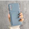 Solid Color Insert Card Case for Samsung S26/S24/S25/Note20/A56/A17 - Simple Soft Full Coverage Protective Case