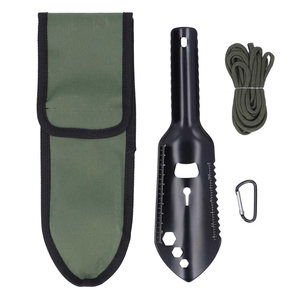 Mehrzweck Camping Schaufel Aluminiumlegierung Kleine Überleben Multitool Schaufel für Outdoor Wandern Schwarz