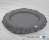 Set: hanging cotton canopy for a children's room and a nest with a ruffle - anthracite
