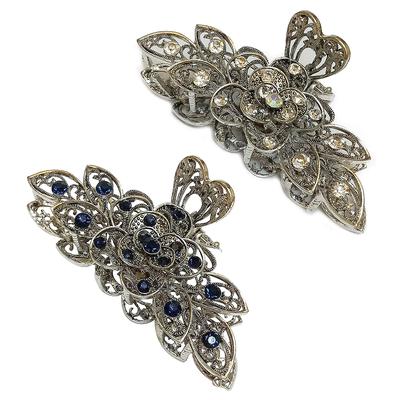 Moda strass cristallo fiore artigli per capelli clip morsetti accessori per capelli donne