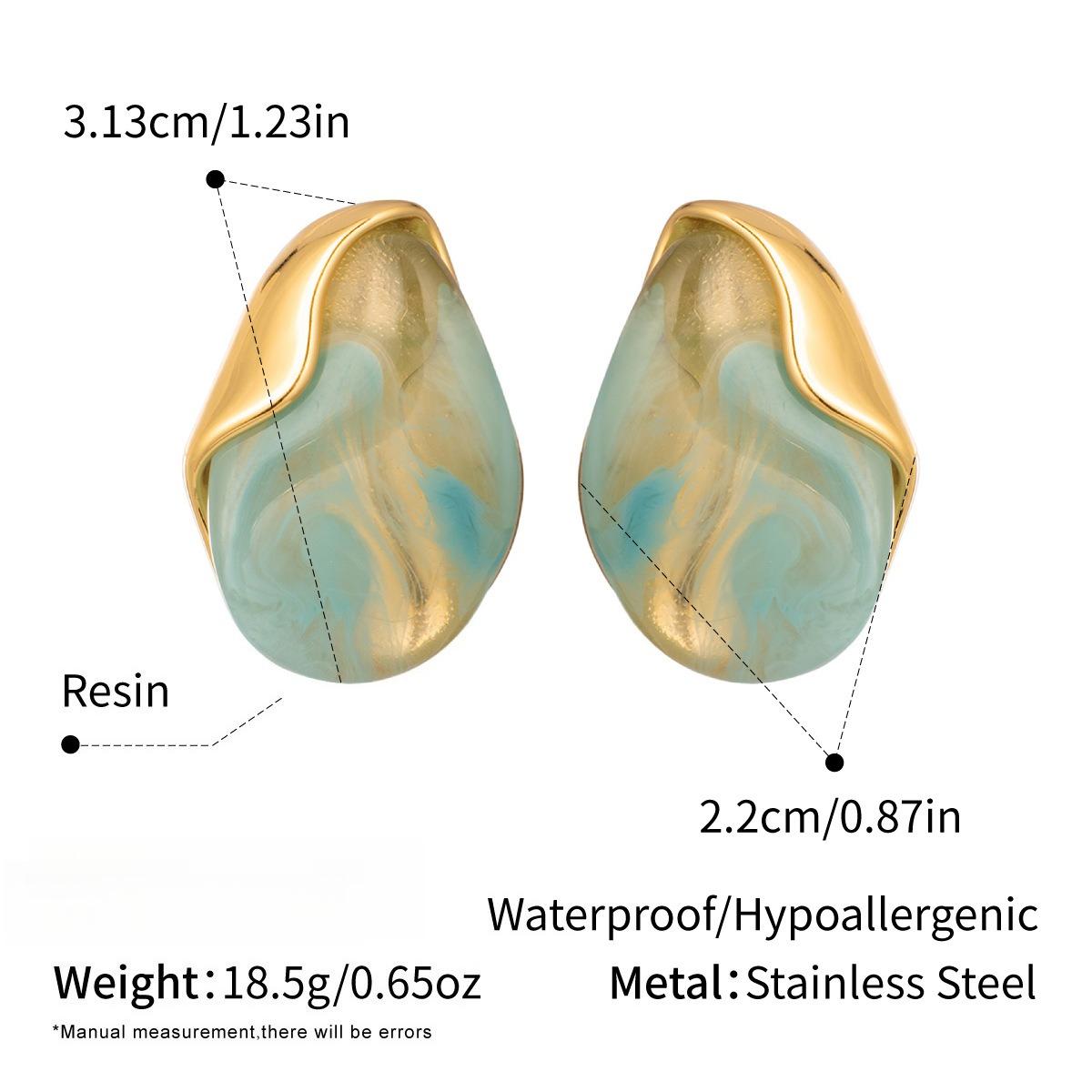 

Yori Multi-Color Chubby Resin Earrings for Women Stainless Steel Popular Premium Classic Jewelry Wholesale