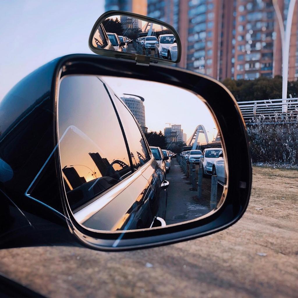 Gerinkoken Car Auxiliary Mirror, Blind Spot Mirror, Reverse Universal Auxiliary Rearview Mirror, Car Exterior