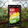 2D Flat 1pc Black Historys Month Raised Fists African Empowerments Aluminium Metal Sign Funny Room Decor for Classroom 7.87 * 11.81inch