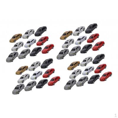 40pcs HO Scale Model Car 1:87 Building Train Scenery