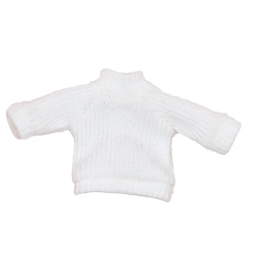 1/12 Doll Clothes Knitted High Collar Sweater For 1/11 BJD Dolls Accessories Fashion ob11 Dolls Tops Bottoming Pullover