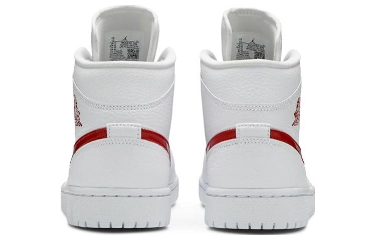 Air Jordan 1 Mid 'White University Red' Women's BQ6472-106