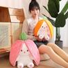 Strawberry Rabbit Plush: Adorable Carrot Bunny Doll & Girls' Sleeping Pillow