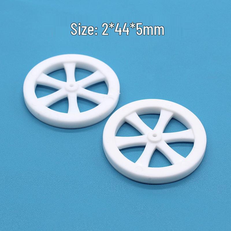 DIY Model Toy Car Wheels with 2mm Hole - Plastic Tires for Handmade Four-Wheel Drive Cars