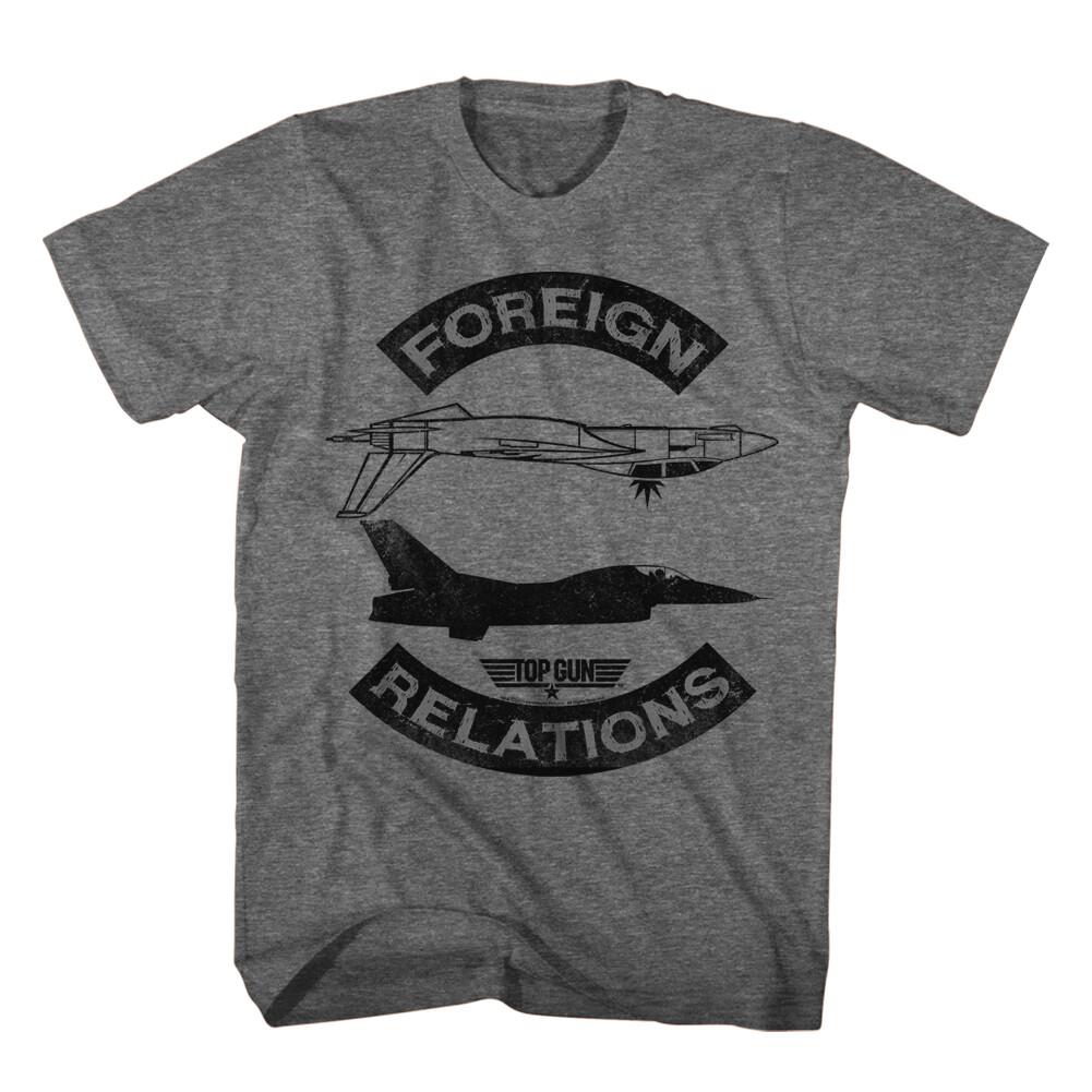 Top Gun Movie F14 Fighter Jet Flippin The Bird Foreign Relations Men T Shirt XXXL