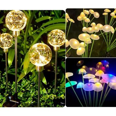 Lumières Méduse Champignon Solaires - Décorations d'Extérieur Étanches pour Jardin et Pelouse