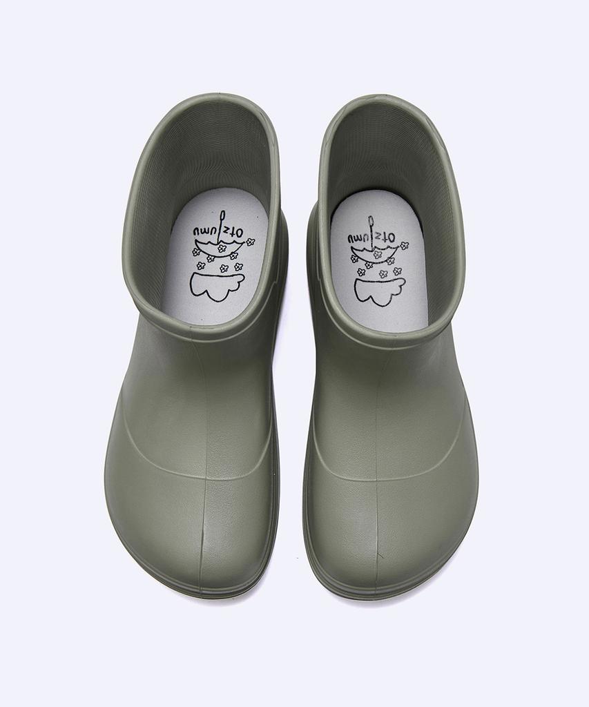 Otz [Ozzi X Umu] Biddle Rain Boots Matcha Ozv6Gs219K