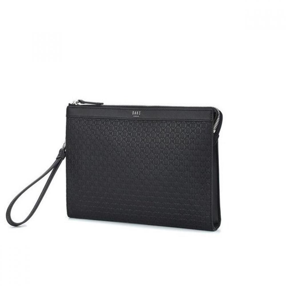 

Daks Black Cowhide Clutch Bag With Embossed Pattern Dbba0f481 Single option