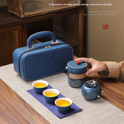 Travel Tea Pot Set Outdoor Portable Ceramic Quick Guest Tea Set Office Teapot And Cup Set Light Luxury Friend Best Gifts