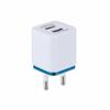 Dual Port 2-USB Mobile Phone Charger with EU/US Plug