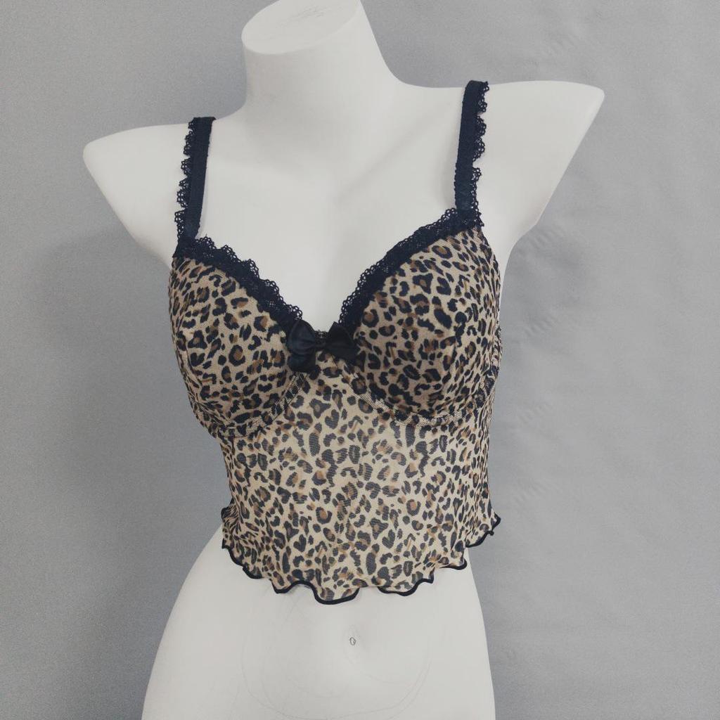 Sexy Leopard Print Slim Fit Women's Sling Top - European & American Style