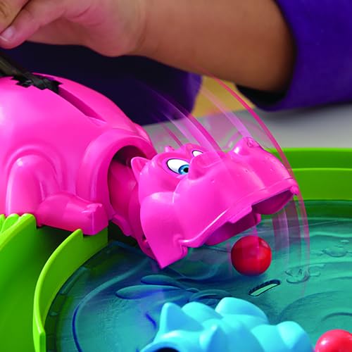 Hungry Hungry Hippos Game for Preschoolers | Instant Marble Renewal, Easy Setup & Storage | Ages 4+ | 2-4 Players | Kids' Game