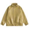 Unisex Retro Style PU Leather Jacket Stand Collar Loose Fit Casual Moto Coat In Coffee Black Beige Yellow