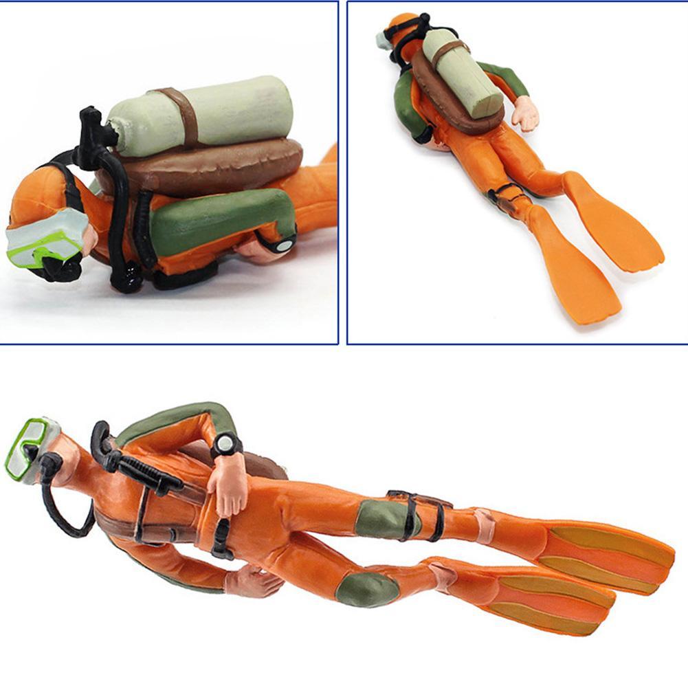 Plastic Seabed Exploration Diver Doll Scene Decoration Toys Oceans Diver Miniature Action Toys Scene Model Figures J5H8