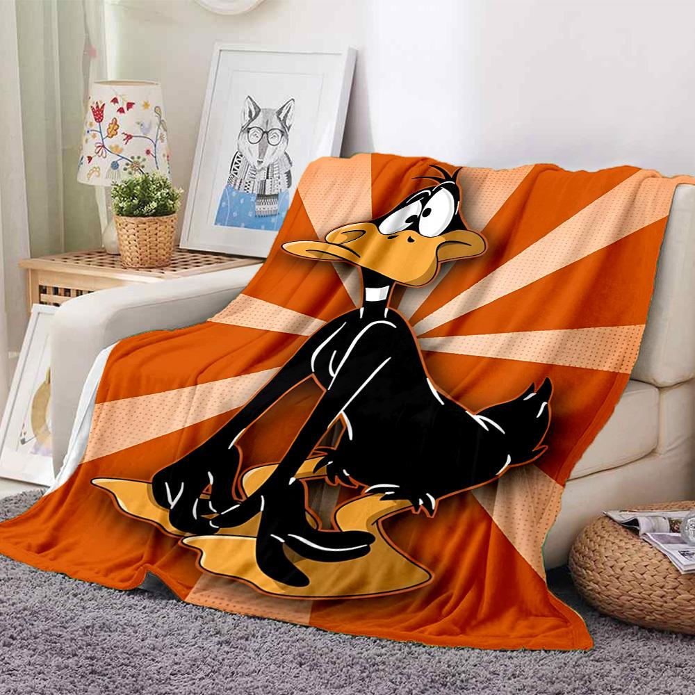 1pc Daffy Duck Blanket Lightweight Flannel Throw For Sofa, Bed, Travel, Camping, Livingroom, Office, Couch, Chair, And Bed