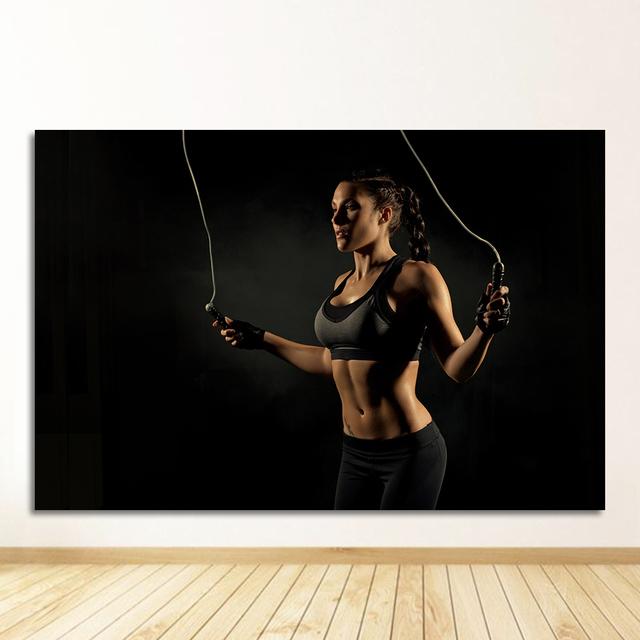 Bodybuilding Muscle Art Painting Retro Poster da parete Decorazioni per la casa Diverse forme di cartoni animati Fitness