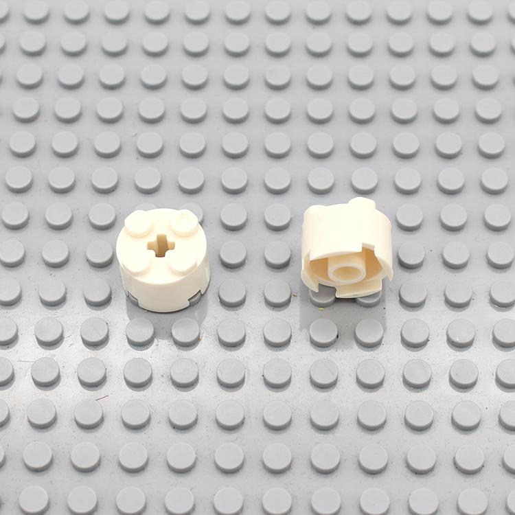 100 ks Kompatibilní s Moc 3941 Kostka Kulatá 2x2 s Otvorem pro Osu Stavebnice Vzdělávací Skládací Částice