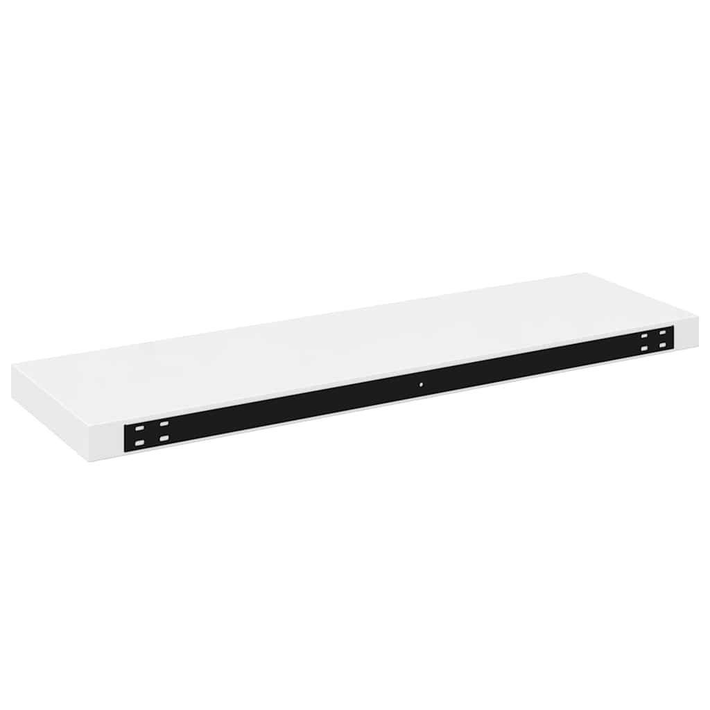 Floating Shelves Set 4 Pcs. High Gloss White 80 X 23.5 X 3.8 Cm MDF
