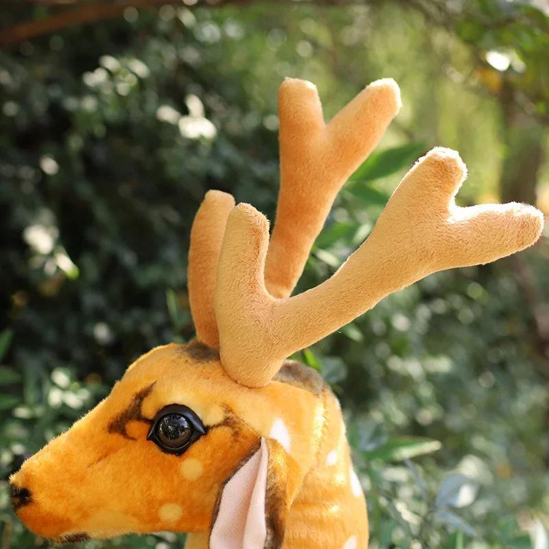 Giant Stuffed Plush Animal Real Life Deer Toy Kids Doll Teaching Prop Toy Children's Birthday Gift Simulation Sika Deer Model