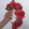 Romantic Bohemian Faux Rose Headband for Halloween Parties and Banquets