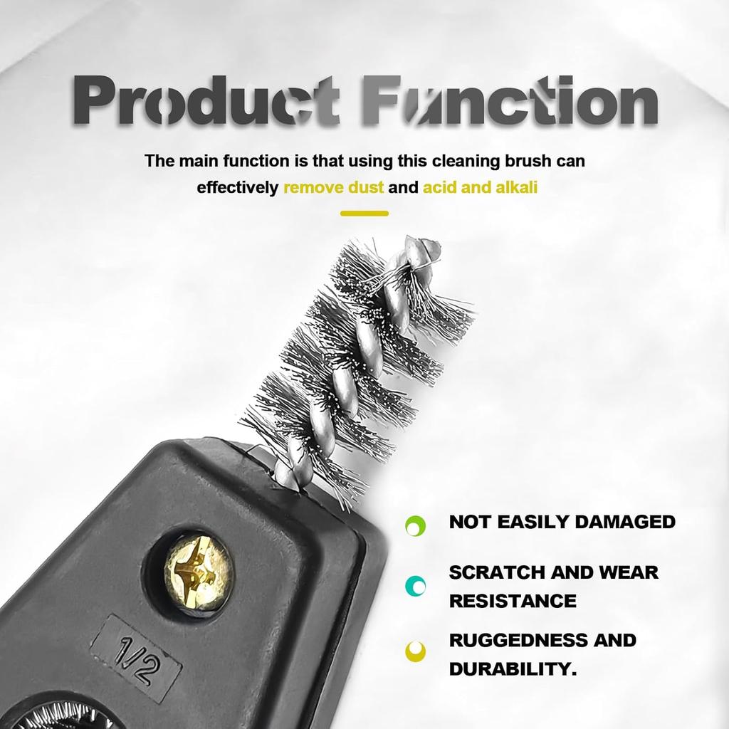 4 In 1 Car Battery Cleaning Brush,Anti-Corrosion Battery Terminals,Copper Pipes Cleaner Brush Tool,Universal For Automotive And Marine For Plumbing
