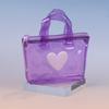 Solid Color Heart-Shaped Storage Bag Mini Waterproof Coin Purse Handheld Keychain Earphone Bag Water Splashing Festival