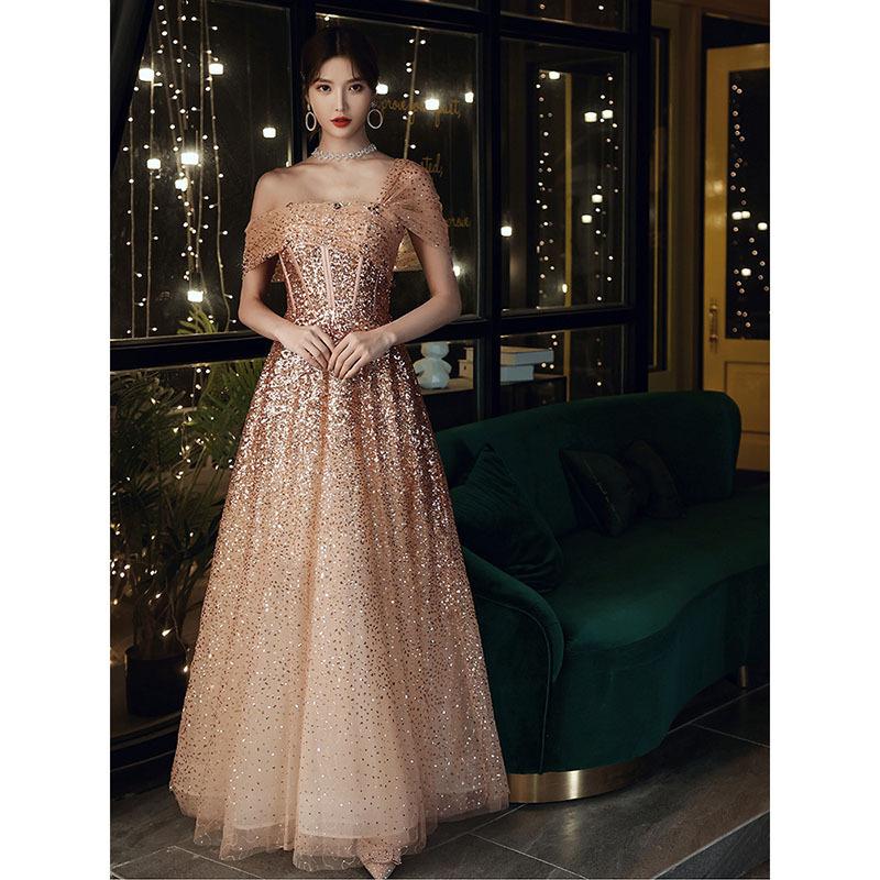 Evening Dress 1011 New Summer Temperament Banquet Student Art Examination Fashion Tube Top Dress Master Fairy Gas Annual Meeting