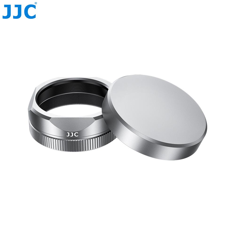

JJC Square Metal Lens Hood Shade With Lens Cap for FUJIFILM X Half Lens Hood Sun Shade for Fujifilm Compatible with UV Filters срібний