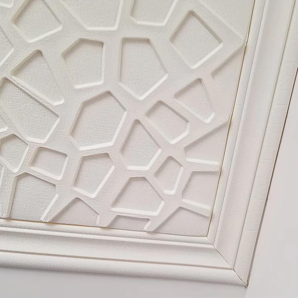 4/8/12PCS Ceiling Tiles Peel & Stick Ceiling Tiles 3D Wall Panels Foam Easy to Install Waterproof for Ceil and Wall Decor