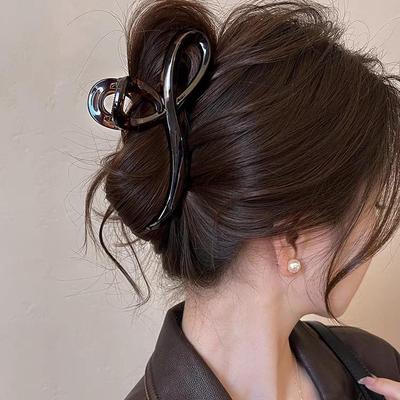 2025 Wysokiej Jakości Klips do Włosów Updo w Stylu Koreańskim: Elegancki klips rekin do włosów dla kobiet