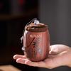 1pc Purple Clay Tea Jar Ornament Portable Travel Sealed Jar Household Purple Clay Pu'er Tea Box Household Tea Room Supplies