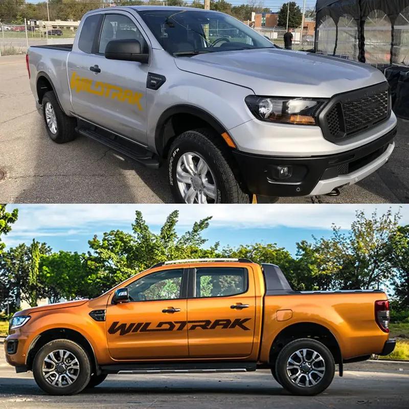 2Pcs Car Door Side Stickers For Ford Ranger Raptor Truck Graphic  Decor Decals Pickup Vinyl Cover Auto Tuning Accessories