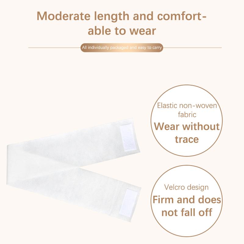 100 kusů Jednorázové Spa Obličejové Čelenky Pružné Netkané Měkké Péče o Pleť Vlasová Páska s Pohodlným Uzávěrem pro Kosmetický Salon