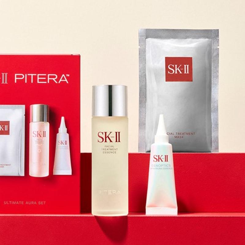 [SK-II] Pitera Ultimate Aura Set (Facial Treatment Essence 75ml + Aura Essence 10ml + Mask Pack 1 Sheet)