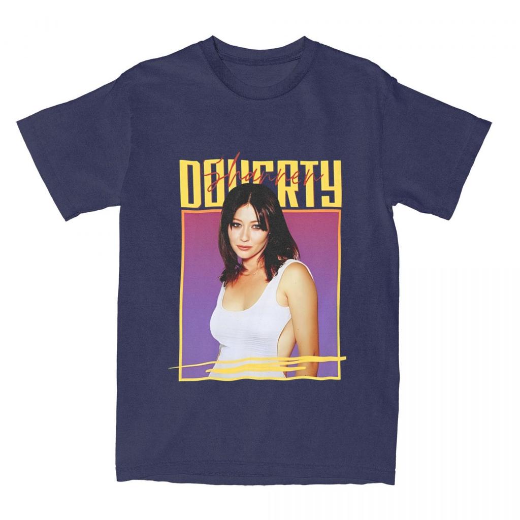 Men Womens Shannen Doherty T Shirts Pure Cotton Tops Fashion Short Sleeve O Neck Tees Classic TShirt