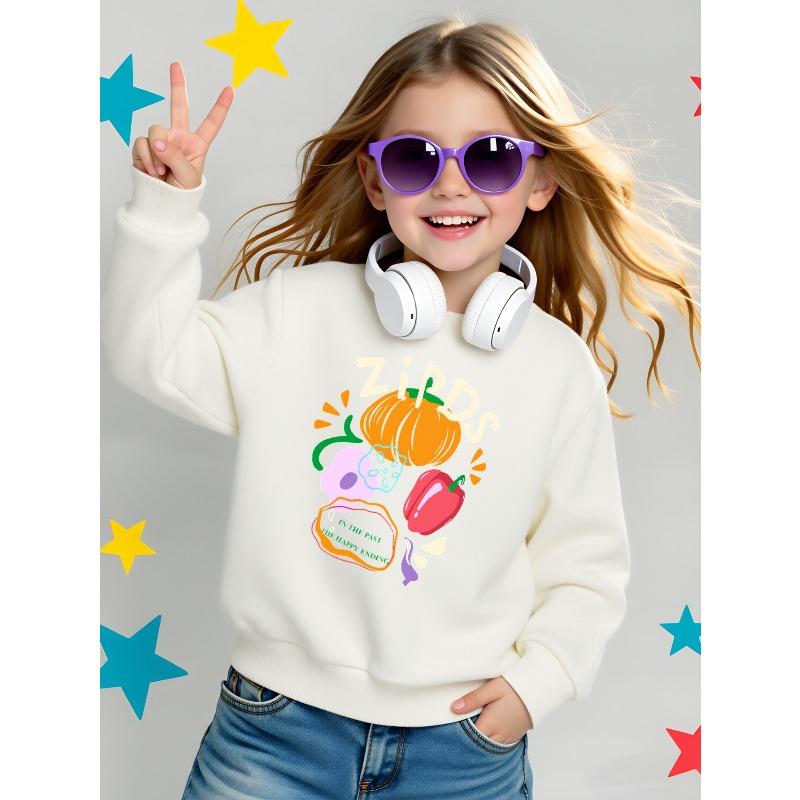 Kids Sweatshirt Round Neck Sweatshirt, Printed Pullover, Autumn and Winter ,Casual Comfortable Warm Fashion Printed Top