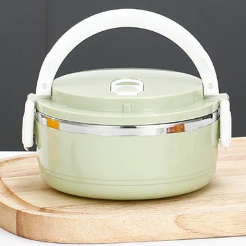 

1 Pcs Random Color Portable Stainless Steel Thermal Lunch Box Multi-Purpose Microwave Bento Box With Lids Suitable For Home Use Random color 1 layer