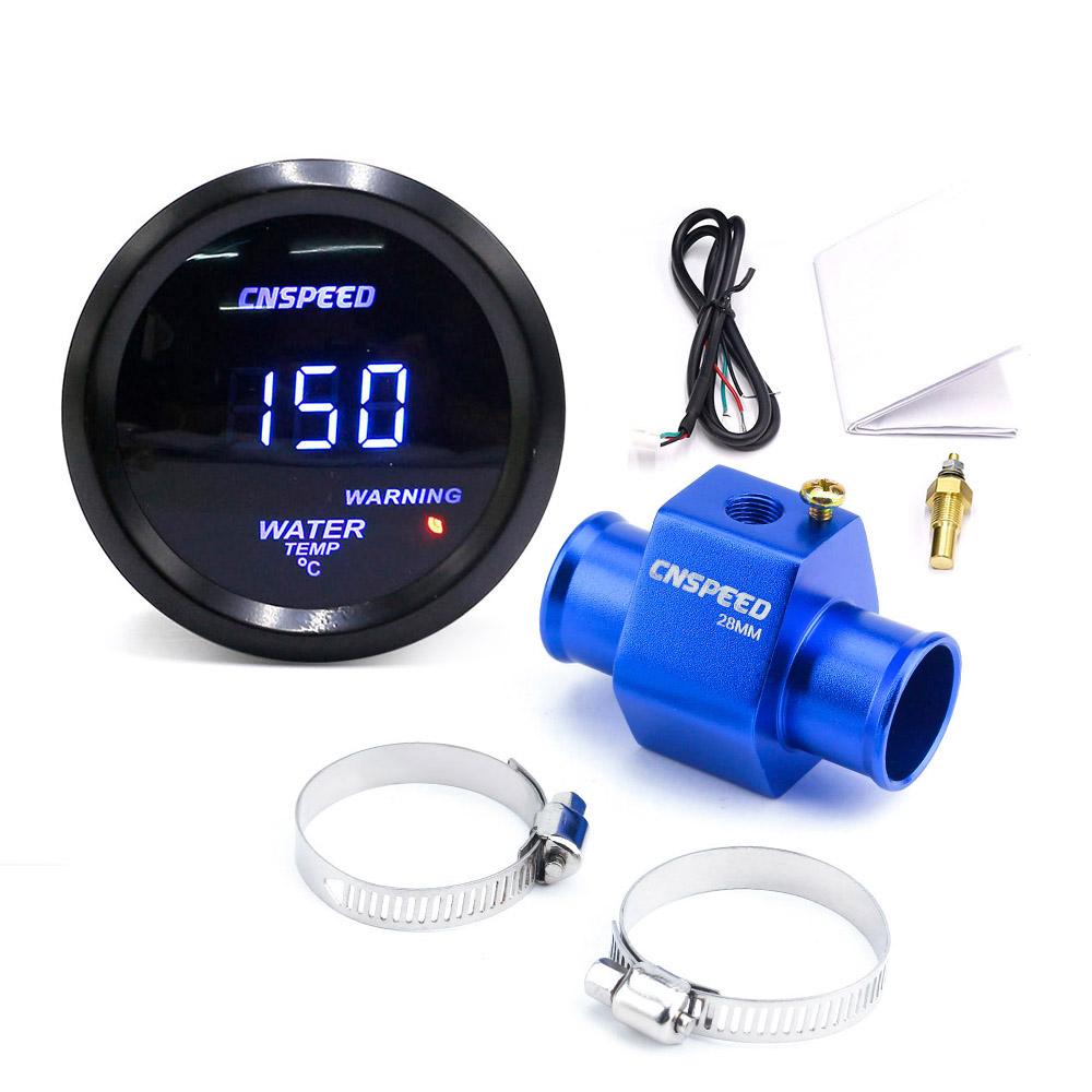 For Car 40-150 Celsius With 1/8npt Water Temp Gauge Meter Sensor & Adapter 2 '' 52mm Digital Led Water Temperature Gauge Meter