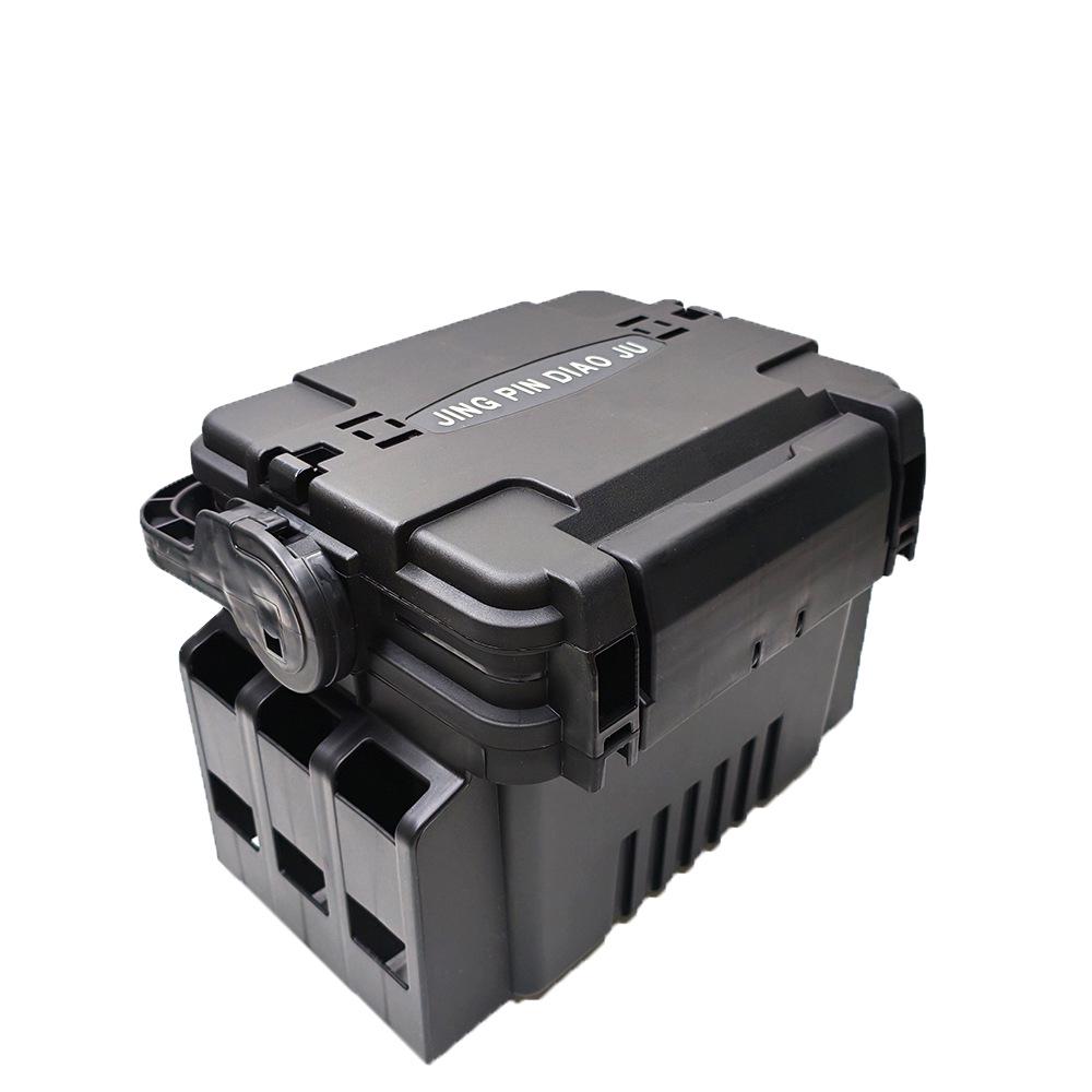 Dual-Layer Multifunctional Fishing Tackle Box - Portable Outdoor Sea & Rock Fishing Storage Case