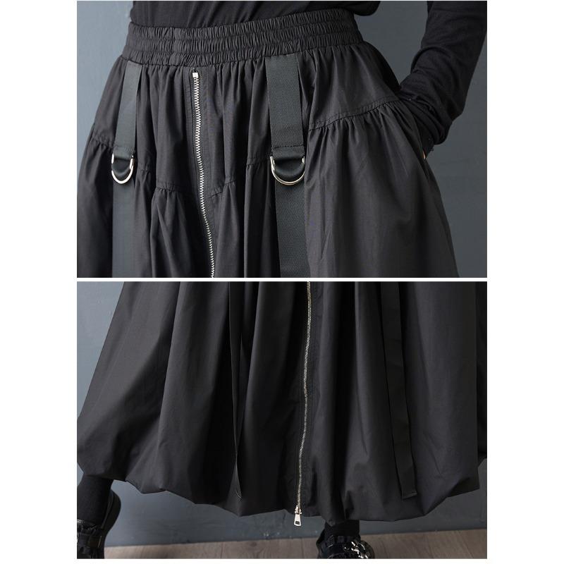 DIMANAF 2025 Plus Size Autumn Winter Women Long Skirts Elastic Waist Trousers Oversize Fashion Lady Clothing