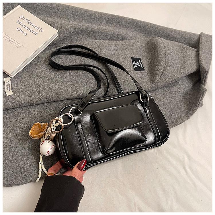 

Женская повседневная сумка через плечо для весны 2025 года - Модная трендовая сумочка Without Pendant чёрный