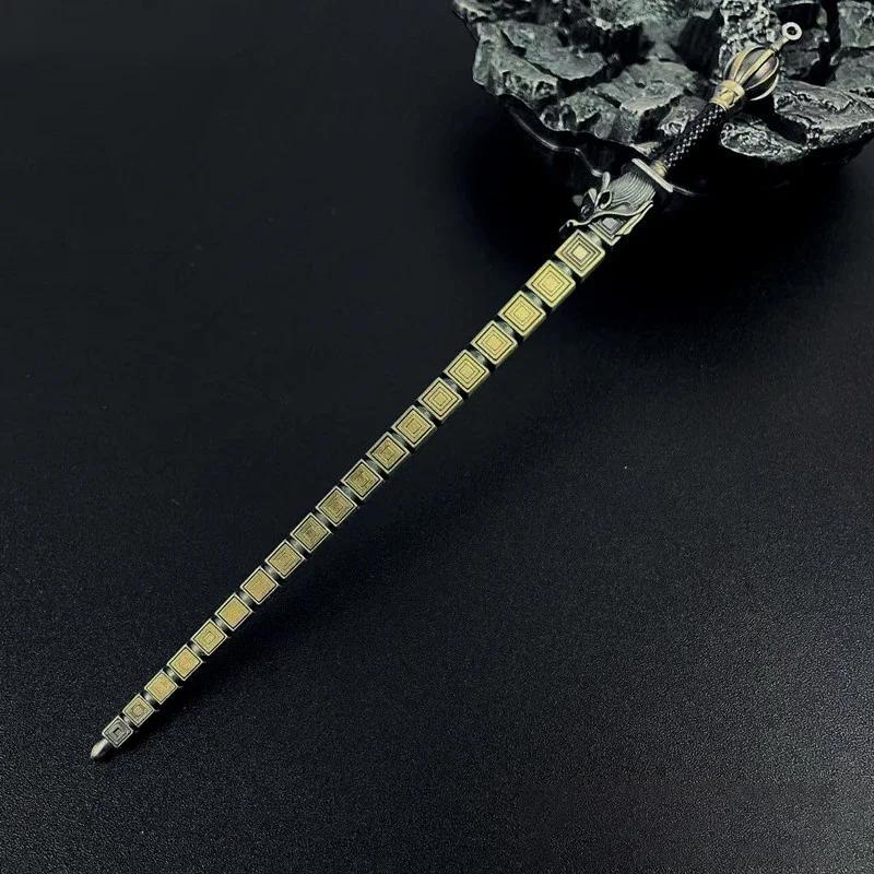 Retro Chinese Cosplay Fake Sword, Mini Katana Weapon, Decoration Swords Prop, Metal Miniature Toy Knifes