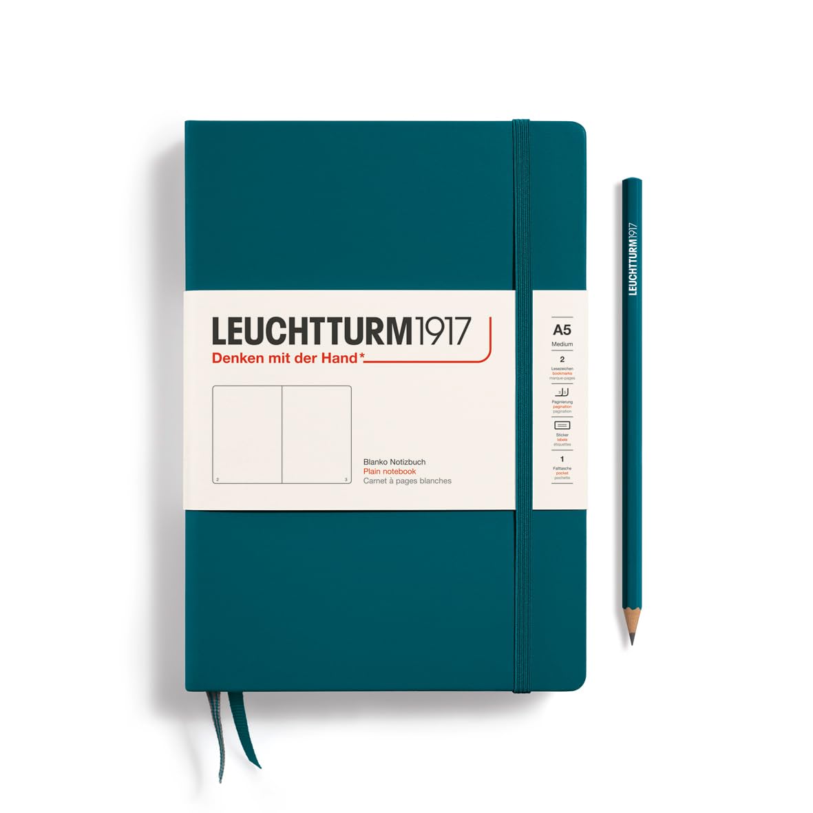

Leuchtturm Note A5 Plain Pacific Green 359698 Обычный импортный продукт