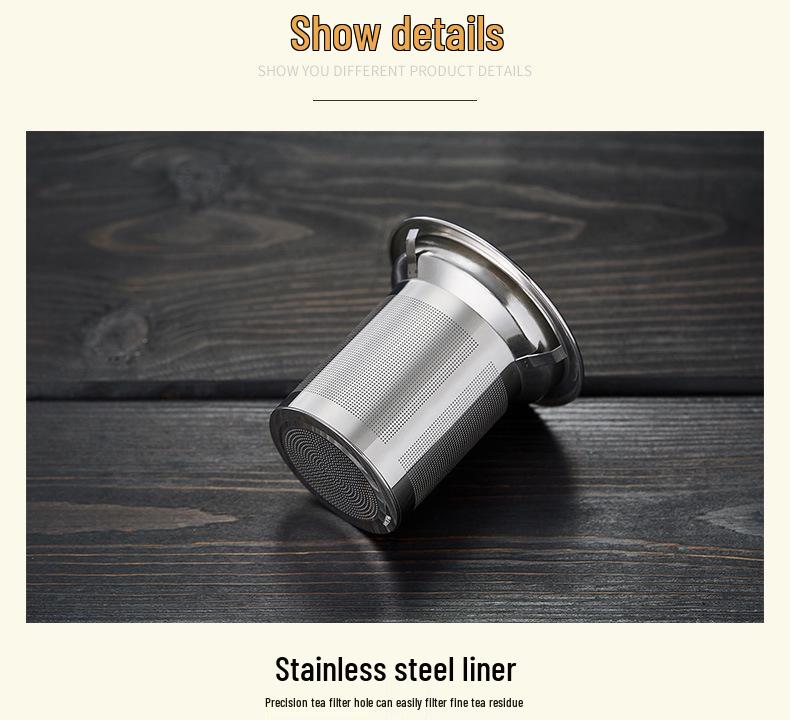 Vanshi High-Temp Glass Teapot with Stainless Steel Filter and Anti-Scald Design - Ideal for Kung Fu Tea